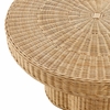 Ainsley 32 Inch Round Natural Rattan Coffee Table in Natural