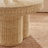 Ainsley 32 Inch Round Natural Rattan Coffee Table in Natural
