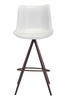 Aki Barstool Set of 2 in White & Walnut