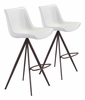 Aki Barstool Set of 2 in White & Walnut