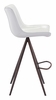 Aki Barstool Set of 2 in White & Walnut
