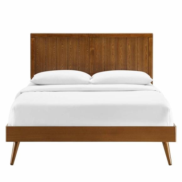 Alana Full Wood Platform Bed With Splayed Legs Modern In Designs