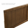 Alana King Wood Platform Bed With Angular Frame in Walnut