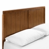 Alana Queen Wood Platform Bed With Angular Frame in Walnut
