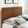 Alana Queen Wood Platform Bed With Angular Frame in Walnut