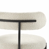 Albie Boucle Fabric Bar Stools Set of 2 in Ivory Black