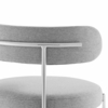 Albie Fabric Bar Stools Set of 2 in Gray Silver