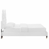 Alexandria Tufted Performance Velvet King Platform Bed in White