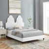 Alexandria Tufted Performance Velvet King Platform Bed in White