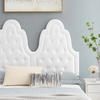 Alexandria Tufted Performance Velvet King Platform Bed in White