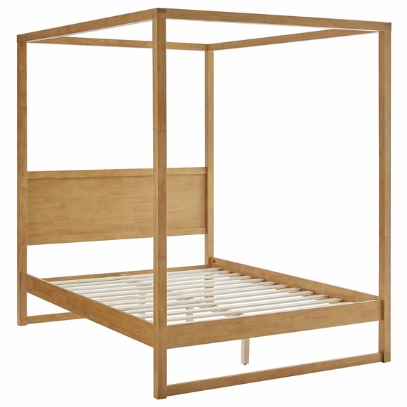 Alva King Wood Canopy Platform Bed