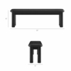 Alvia 3-Piece Oak Wood Dining Table and Benches Set