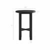 Alvia 3-Piece Round Oak Wood Bar Table With Bar Stools Set