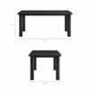 Alvia 5-Piece Oak Wood Dining Table and Chairs Set