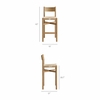 Alvia 5-Piece Rectangular Oak Wood Bar Table With Bar Stools Set