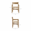 Alvia 6-Piece Oak Wood Dining Table and Seating Set