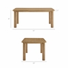 Alvia 6-Piece Oak Wood Dining Table and Seating Set