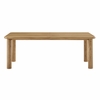 Alvia 86"-105" Extendable Rectangular Oak Wood Dining Table