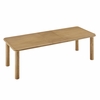 Alvia 86"-105" Extendable Rectangular Oak Wood Dining Table