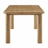 Alvia 86"-105" Extendable Rectangular Oak Wood Dining Table