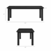 Alvia 86"-105" Extendable Rectangular Oak Wood Dining Table