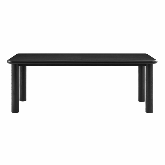 Alvia 86"-105" Extendable Rectangular Oak Wood Dining Table
