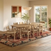 Alvia 9-Piece Oak Wood Extendable Dining Table and Chairs Set