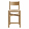 Alvia Oak Wood Counter Stools With Woven Seats Set of 2
