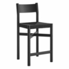 Alvia Oak Wood Counter Stools With Woven Seats Set of 2