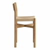 Alvia Oak Wood Counter Stools With Woven Seats Set of 2