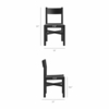 Alvia Oak Wood Dining Side Chair With Woven Seat