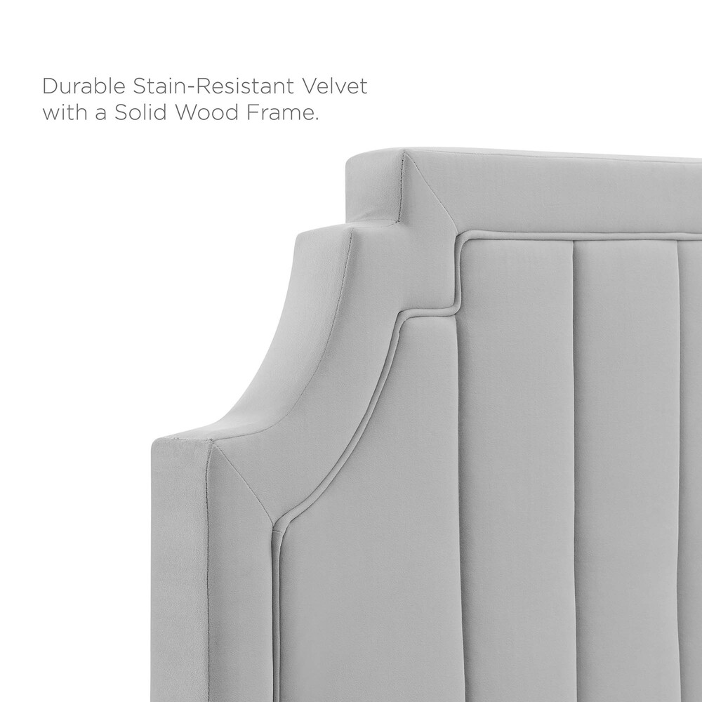 Alyona Channel Tufted Performance Velvet Twin Headboard - Modern In Designs