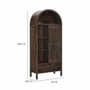 Amara 79 Inch Large Storage Display Cabinet in Black Oak