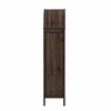 Amara 79 Inch Large Storage Display Cabinet in Black Oak