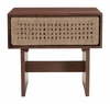 Amaria Nightstand in Natural & Walnut