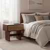 Amaria Nightstand in Natural & Walnut
