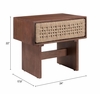 Amaria Nightstand in Natural & Walnut