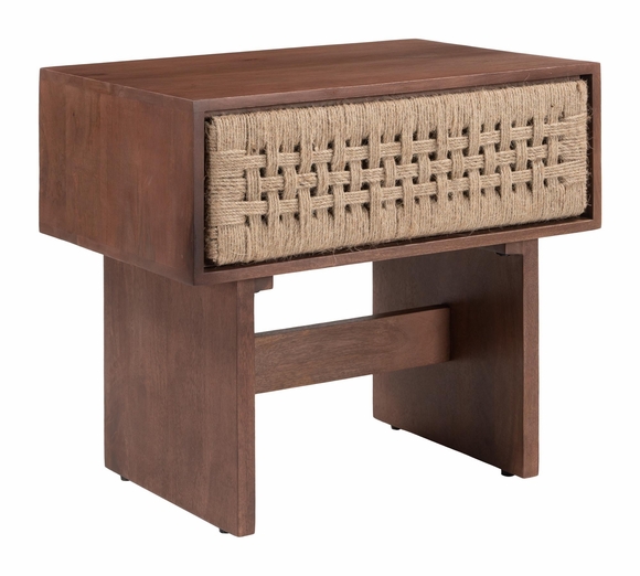 Amaria Nightstand in Natural & Walnut