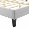 Amber Tufted Performance Velvet King Platform Bed in Light Gray