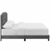 Amelia King Upholstered Velvet Bed in Gray