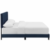 Amira Full Upholstered Velvet Bed in Midnight Blue