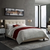 Amira King Upholstered Fabric Bed in Beige