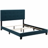 Amira Twin Upholstered Fabric Bed in Azure