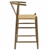 Amish Wood Counter Stool in Weathered Gray Teak