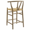 Amish Wood Counter Stool in Weathered Gray Teak