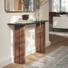 Amistad 46 Inch Marble Console Table in Walnut Green Marble