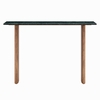Amistad 46 Inch Marble Console Table in Walnut Green Marble