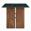 Amistad 60 Inch Marble Dining Table in Walnut Green Marble