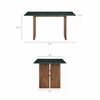 Amistad 60 Inch Marble Dining Table in Walnut Green Marble