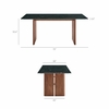 Amistad 72 Inch Marble Dining Table in Walnut Green Marble
